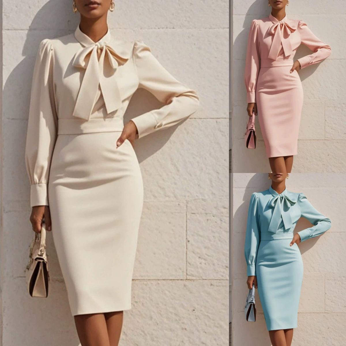 ID:21656 - Waist bow dress